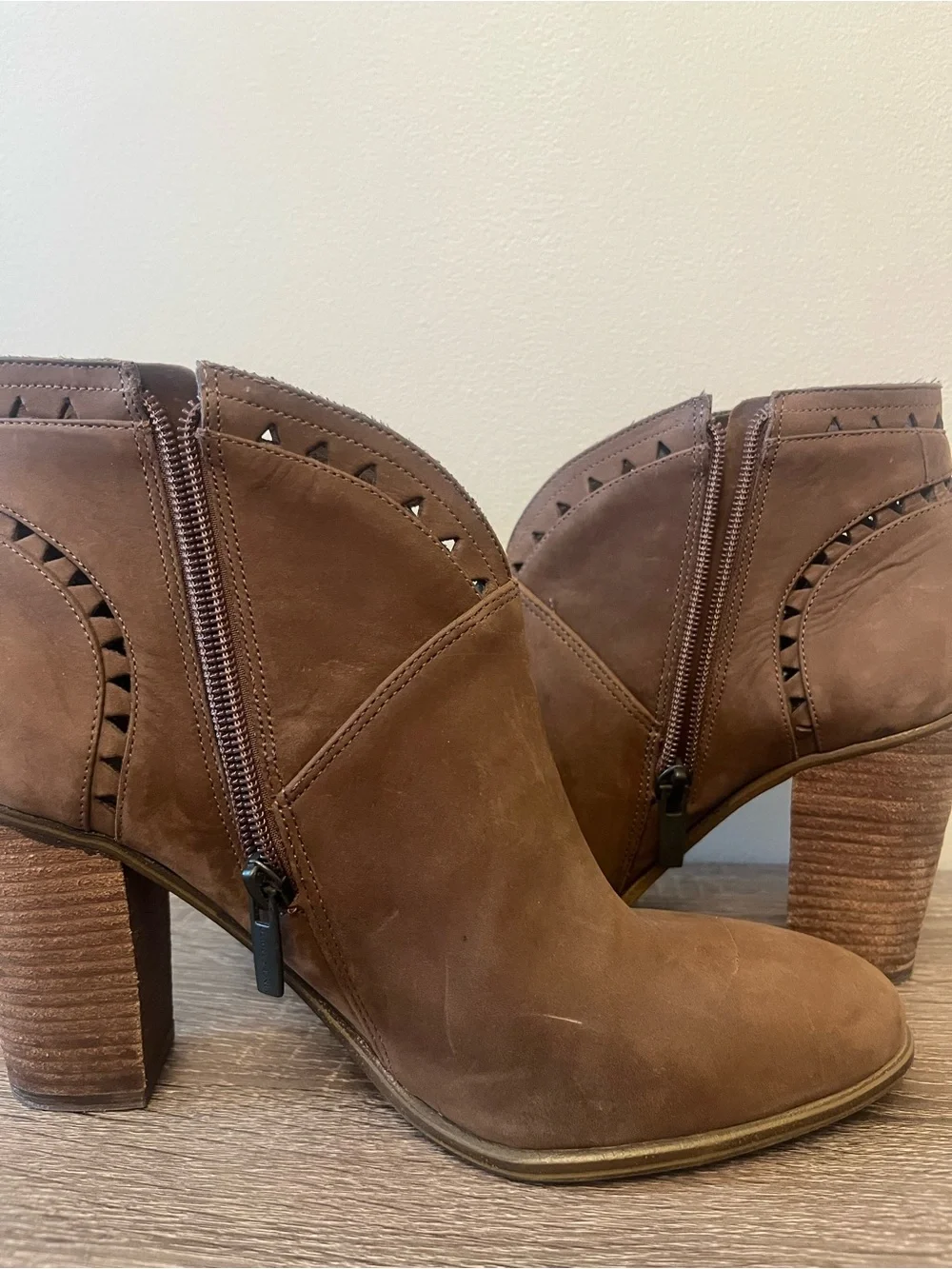 Vince Camuto Fritan Ankle Bootie Women's Size 10M Brown Boho Festival